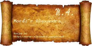 Morár Alexandra névjegykártya